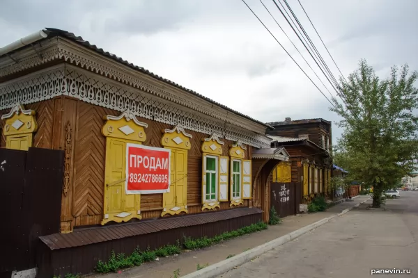 Carved wooden houses